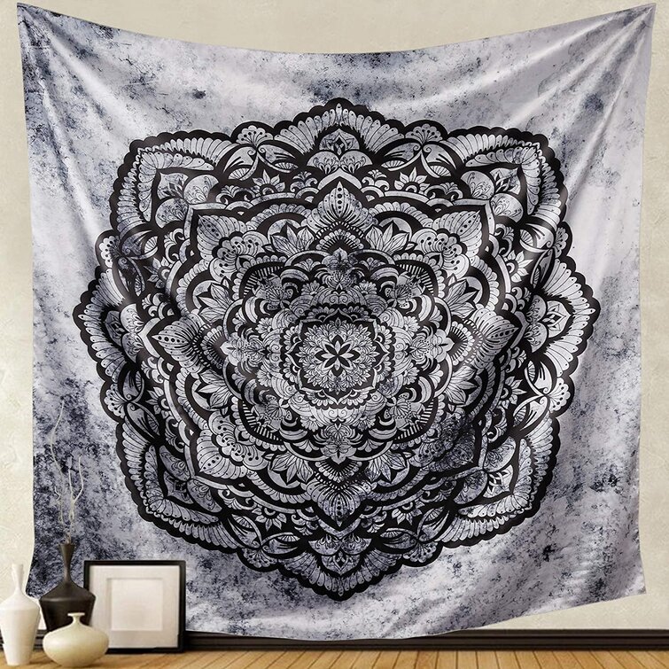 Grey 2025 mandala tapestry